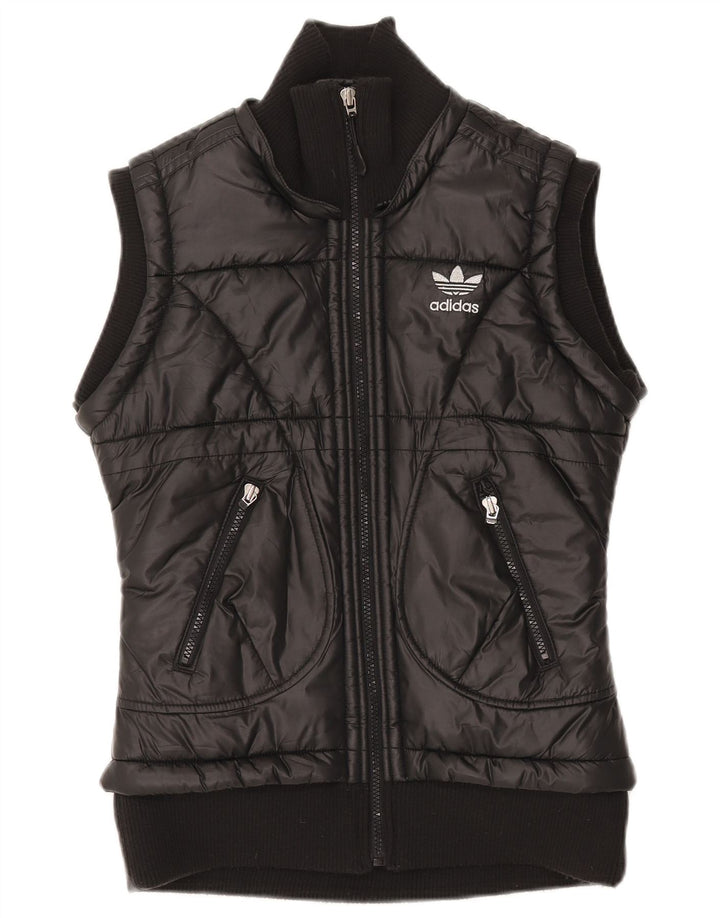 ADIDAS Polstret Gilet IT 42 Medium Sort Polyester til kvinder