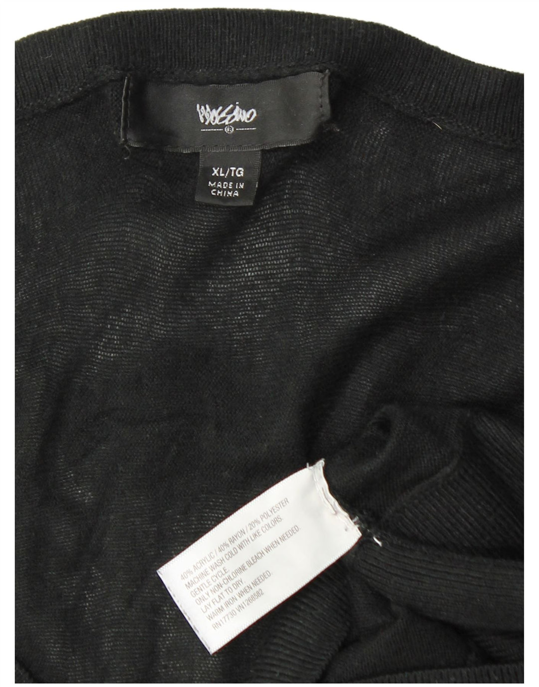 MOSSIMO Dame Langærmet Batwing Jumper Dress UK 18 XL Sort Akryl