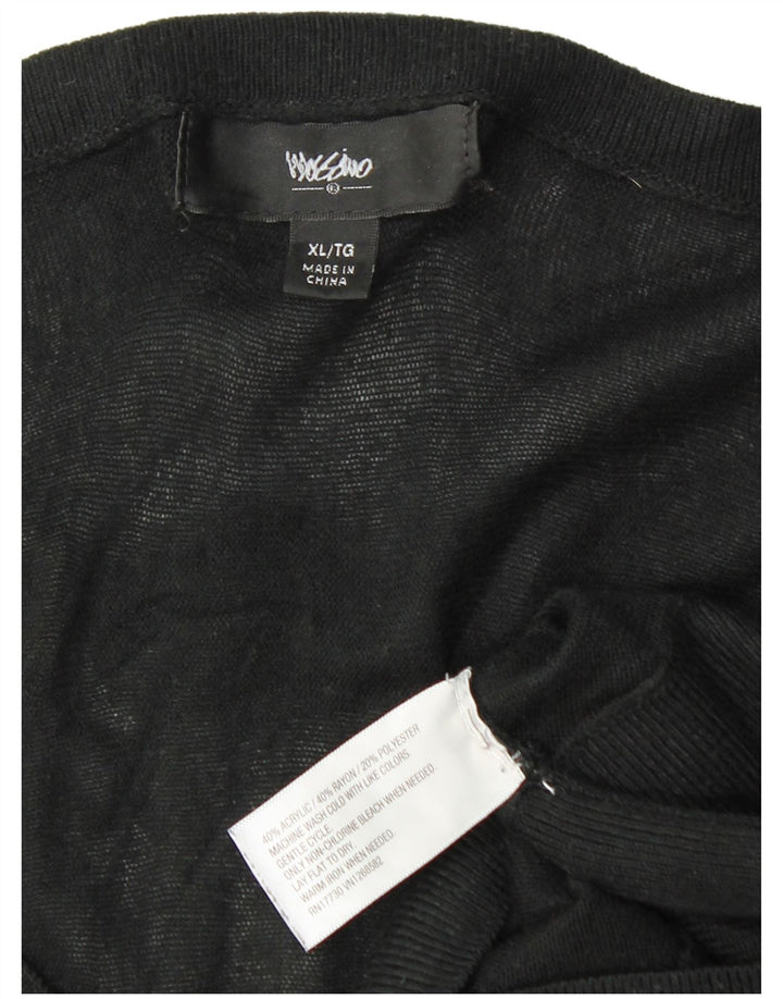 MOSSIMO Dame Langærmet Batwing Jumper Dress UK 18 XL Sort Akryl