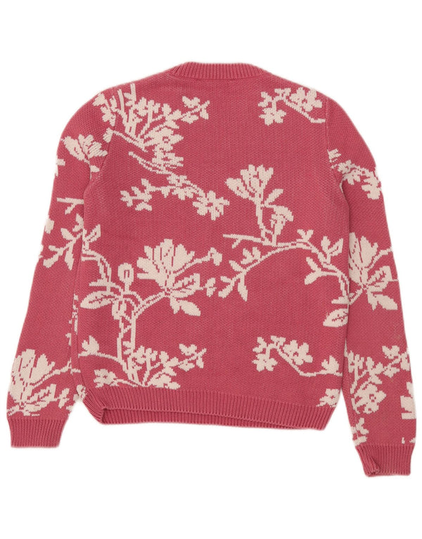 Marks & Spencer Dame sweater med rund hals DK 8 Small Pink Butterfly