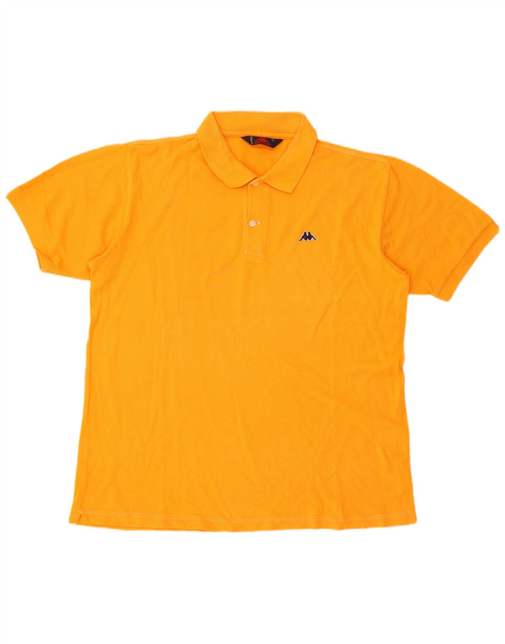 Kappa Herre Kortærmet Regular Polo Shirt Stor Orange Bomuld