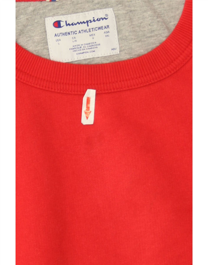 Champion Herre Sweatshirt Jumper Large Rød