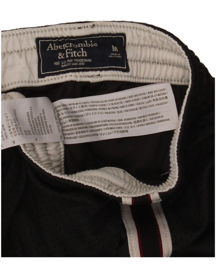 Abercrombie & Fitch grafiske sportsshorts til mænd mellem sort polyester