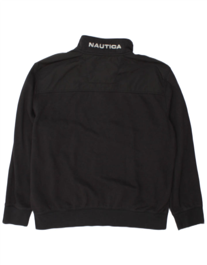 Nautica Sweatshirt med lynlås til mænd XL sort