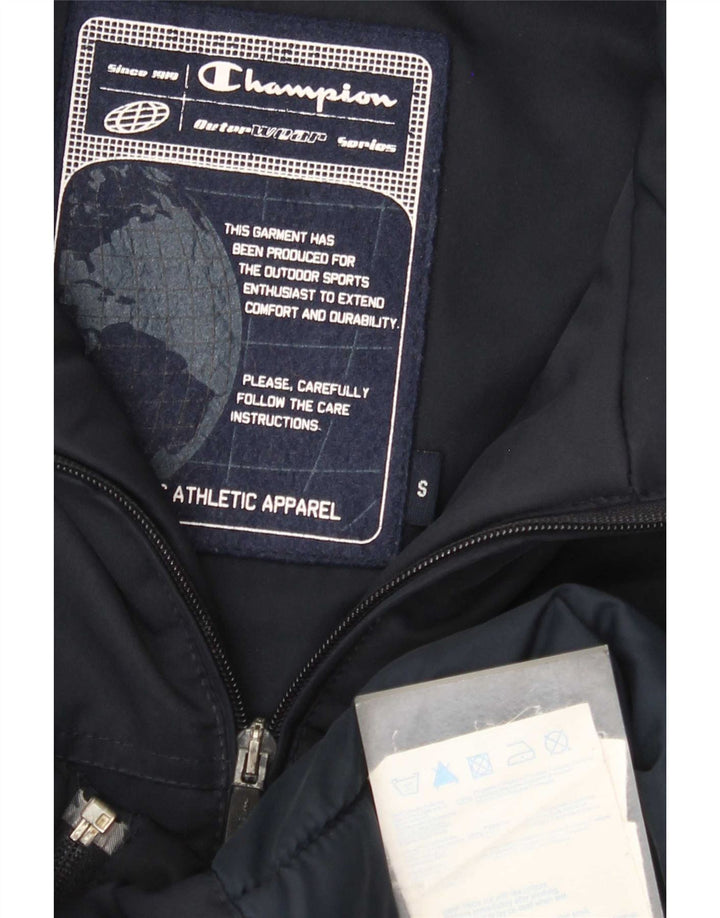Champion Herre Windbreaker Jacket UK 36 Small Navy Blue Polyester