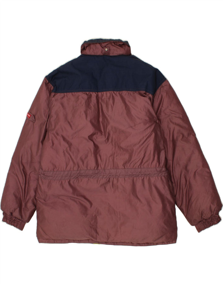 CARRERA Mens Windbreaker Jacket UK 40 Large Burgundy Colourblock Polyamide Vintage Carrera and Second-Hand Carrera from Messina Hembry 