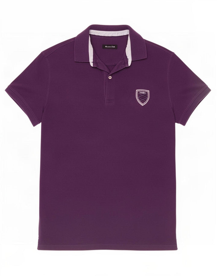 Massimo Dutti Herre poloshirt Medium Lilla Bomuld