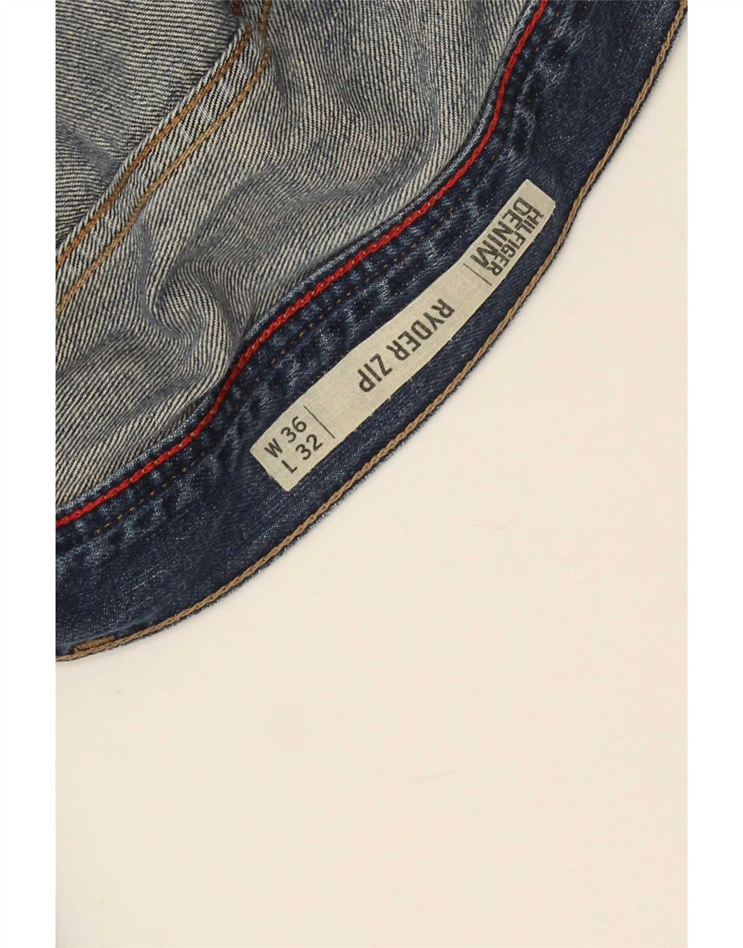 Tommy Hilfiger Herre Ryder Zip Regular Straight Jeans W36 L32 Blå