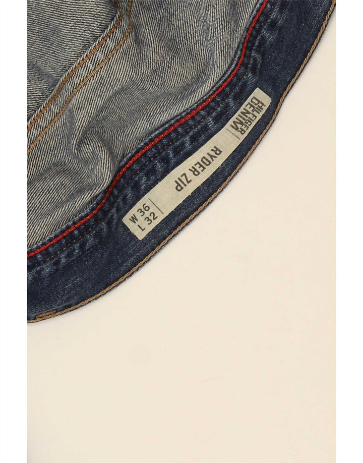 Tommy Hilfiger Herre Ryder Zip Regular Straight Jeans W36 L32 Blå