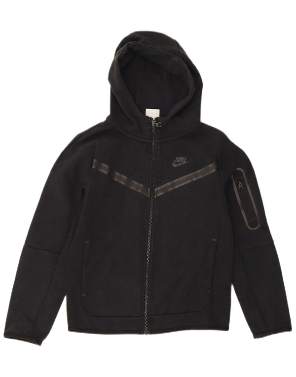 Nike hættetrøje med lynlås til drenge 10-11 år Medium Sort bomuld