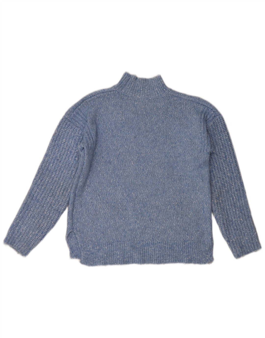 Marks & Spencer Dame Turtle Neck Sweater UK 14 Medium Blue Flecked