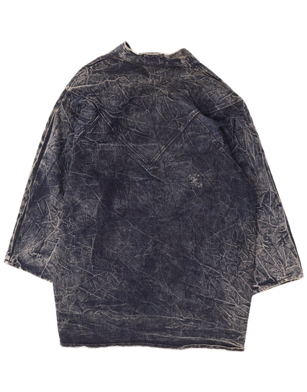 CHRISTIE OF CALIFORNIA Dame Oversized Denim Coat US 14 XL Navy Blue