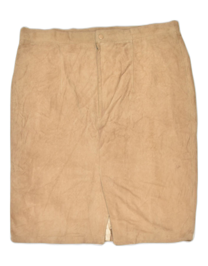 VINTAGE Womens Midi Skirt Large W34 Beige | Vintage | Thrift | Second-Hand | Used Clothing | Messina Hembry 