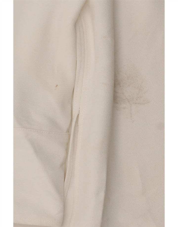 Zara Dame Langærmet Bluse Top UK 16 Large White