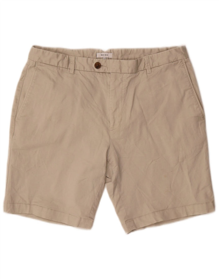Reiss Chino Shorts til mænd W34 Large Beige Bomuld