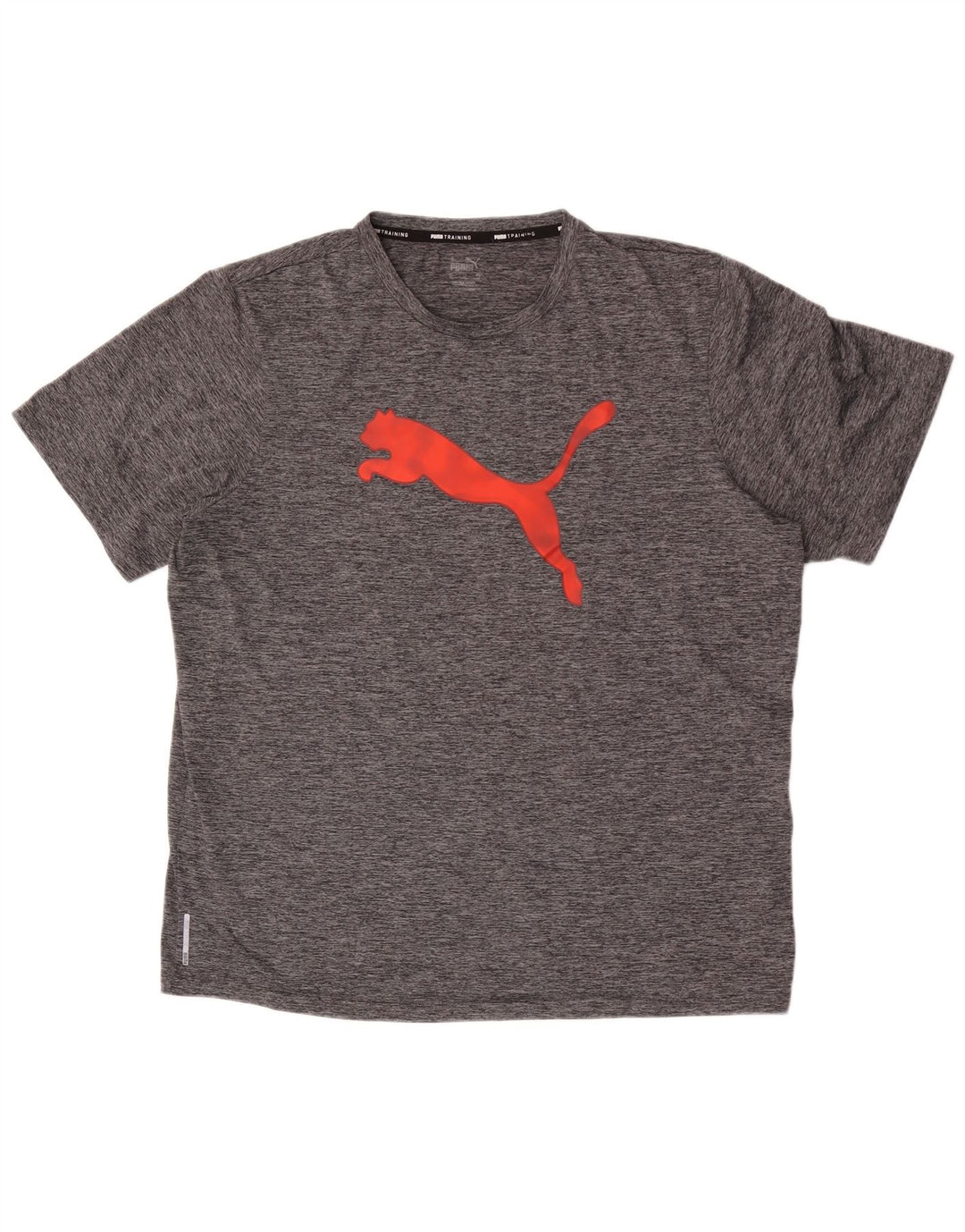 Puma Herre Trænings Grafisk T-Shirt Top XL Grå Flecked Polyester