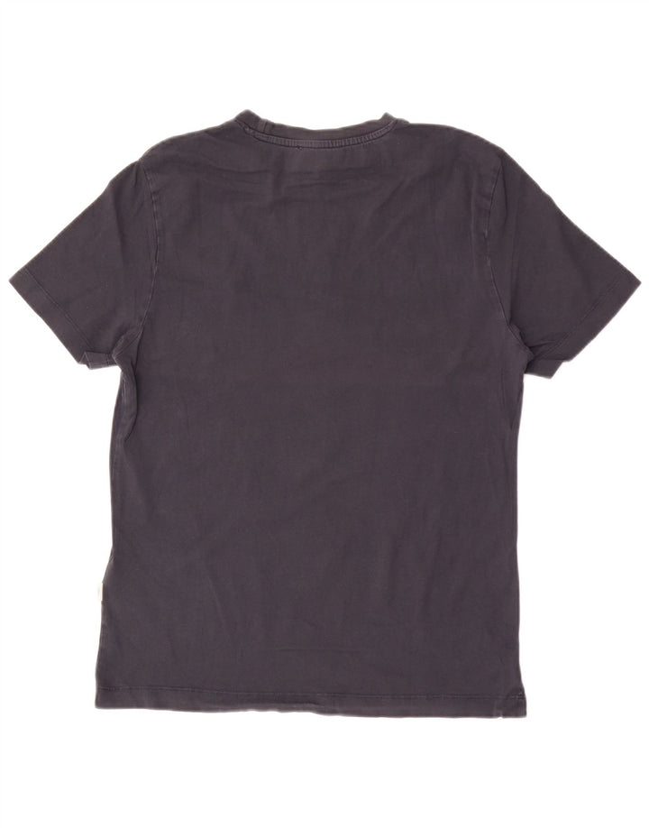 Liu Jo Herre T-Shirt Top Medium Marineblå Bomuld