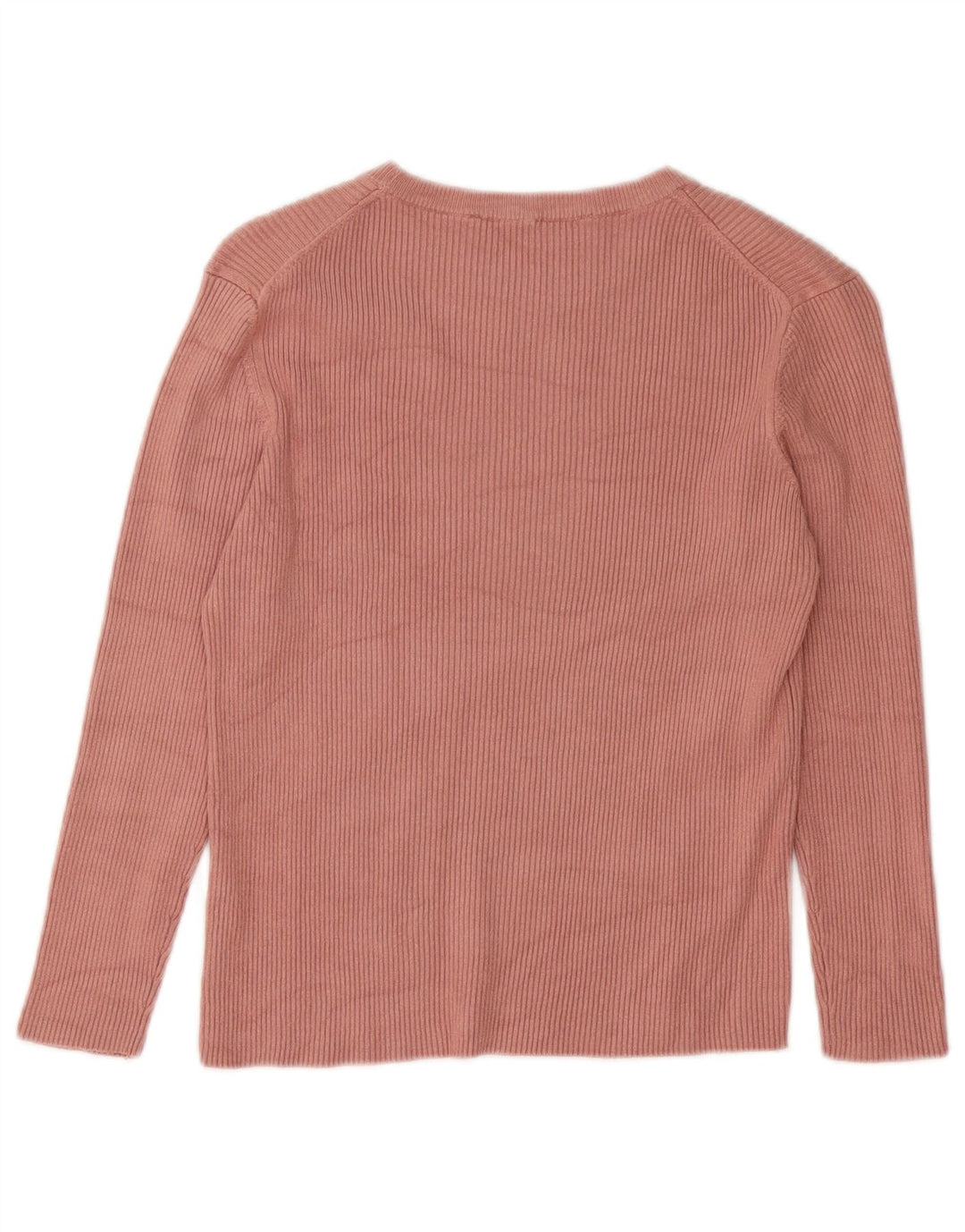Zara Dame Top Langærmet UK 12 Medium Pink Viscose