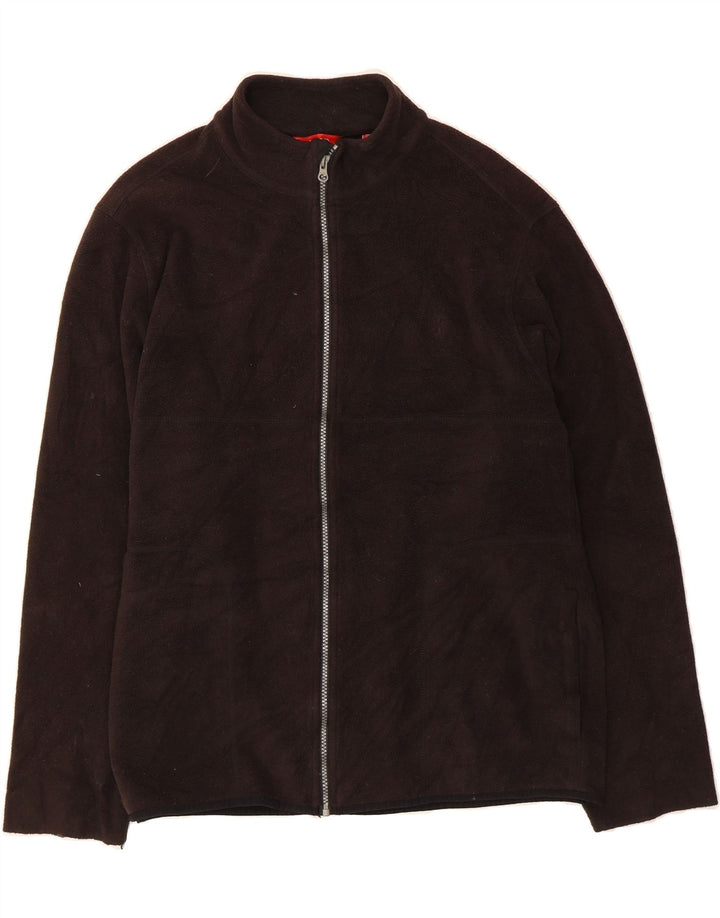 IZOD Mens Grant Fit Fleece Jacket UK 40 Large Brown Vintage Izod and Second-Hand Izod from Messina Hembry 