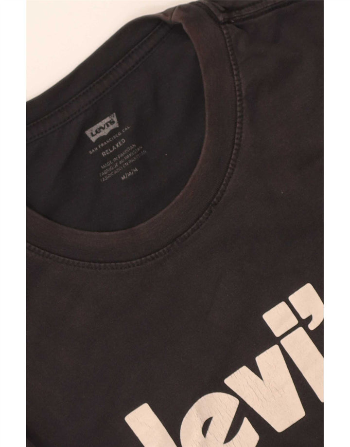 Levi's Herre Relaxed Grafisk T-Shirt Top Medium Sort