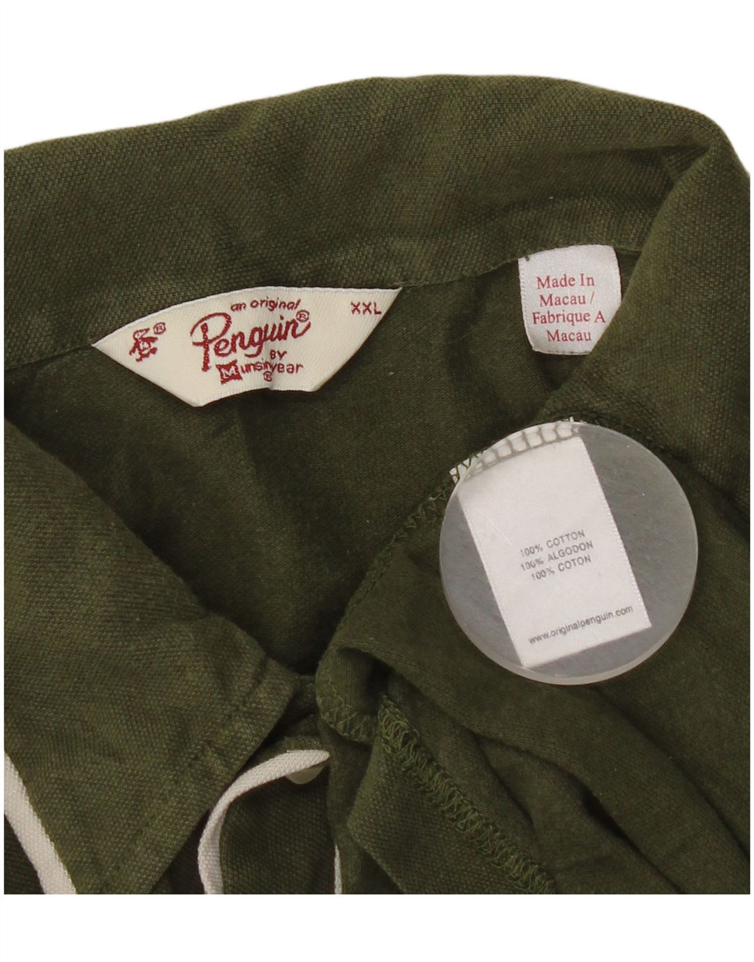 Penguin herre poloshirt 2XL grøn bomuld