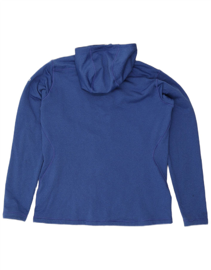 Rab hættetrøje til kvinder med lynlås UK 16 Stor blå polyester