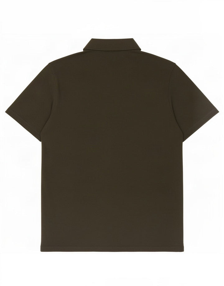 All Saints Herre Polo Shirt Stor Khaki Bomuld