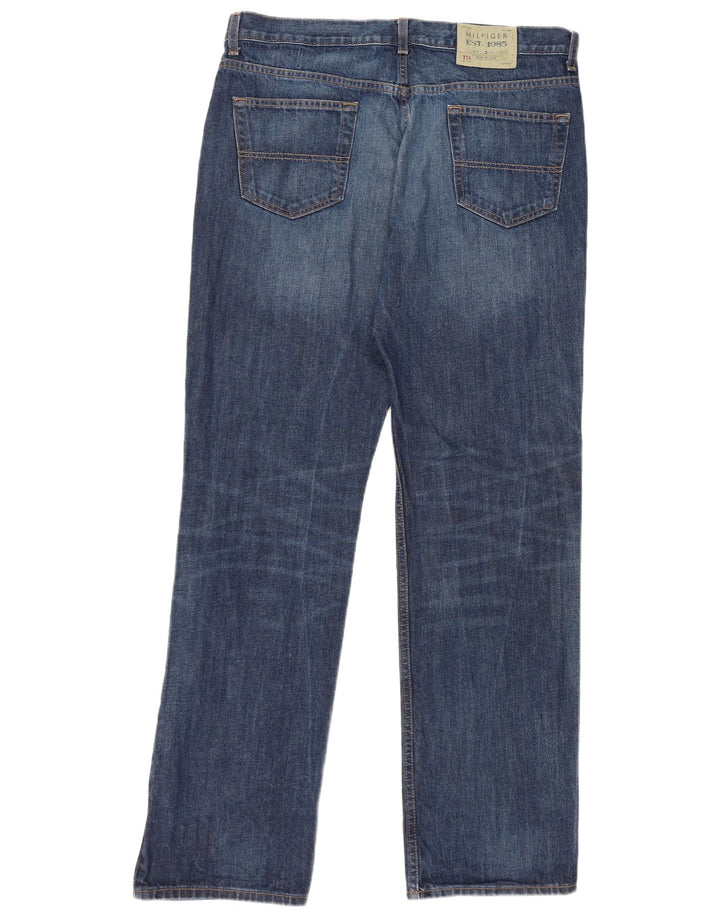 TOMMY HILFIGER Straight jeans til mænd W36 L34 blå bomuld