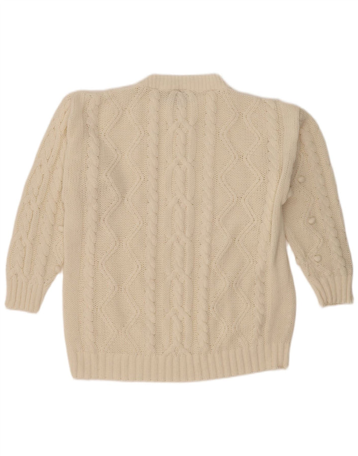 Ny hurtig dametrøje med rund hals i overstørrelse EU 40/42 Medium White