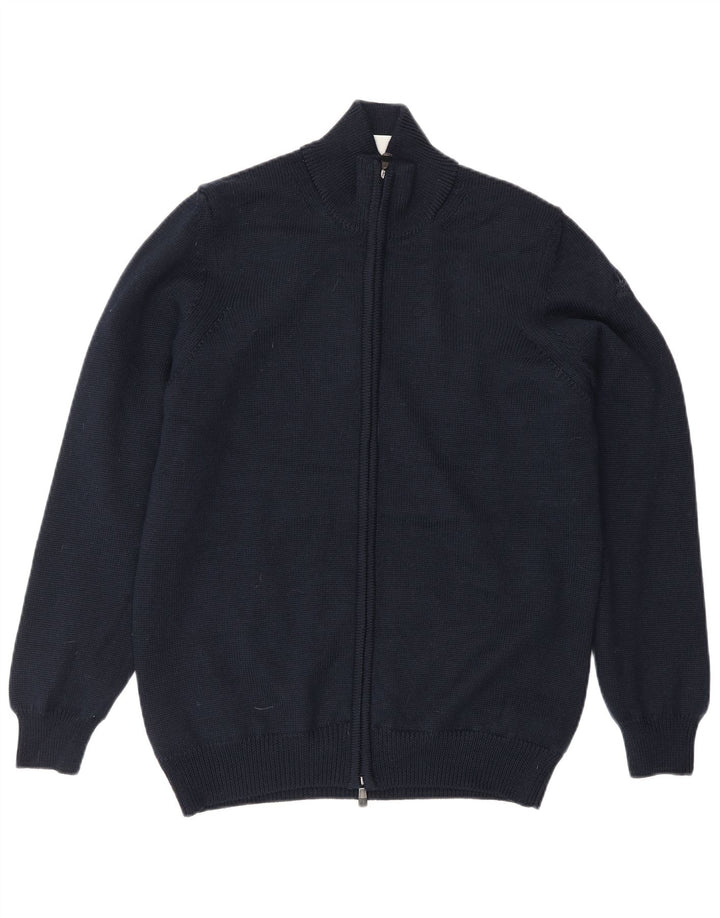 Lyle & Scott herre cardigan sweater Medium marineblå uld