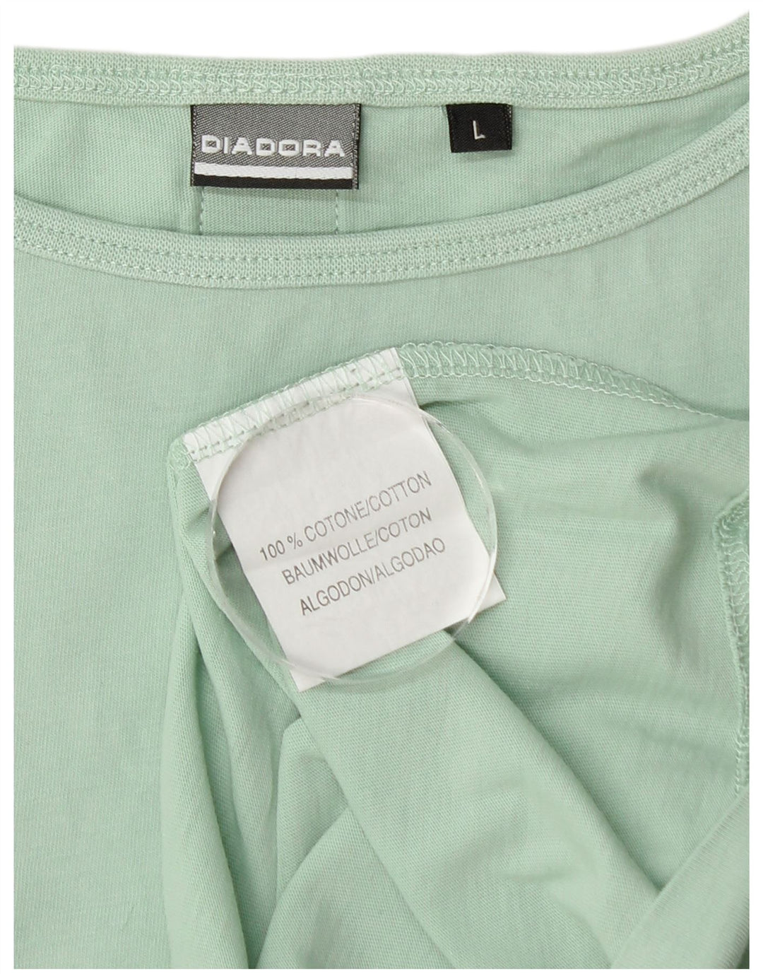 Diadora Dame Cami Top UK 14 Stor turkis bomuld