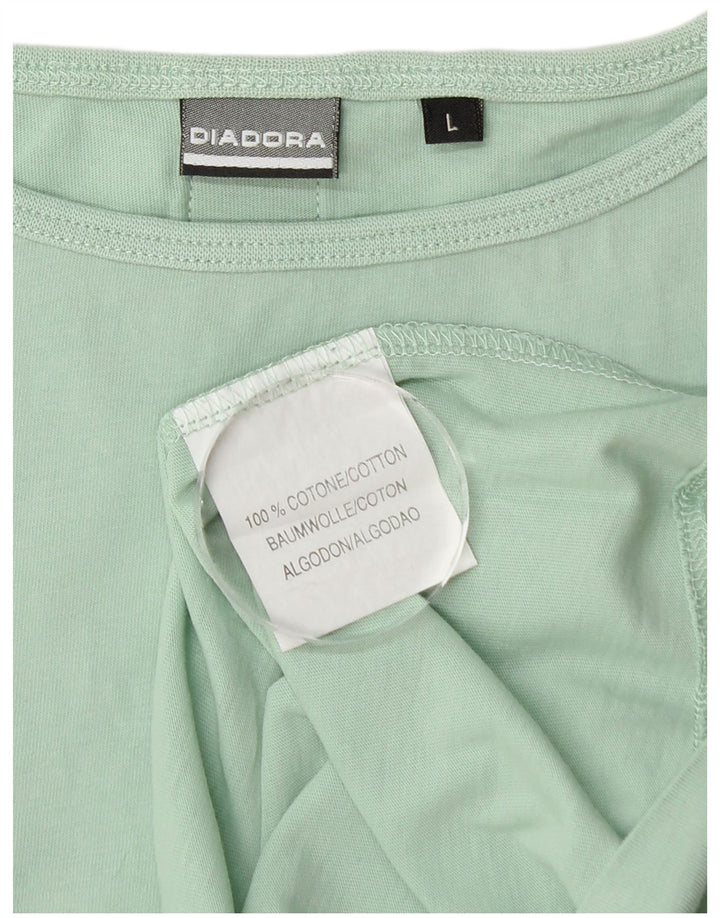 Diadora Dame Cami Top UK 14 Stor turkis bomuld