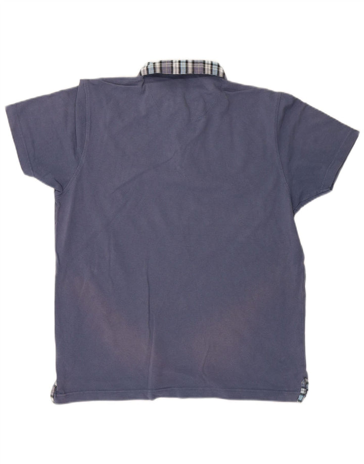 Pierre Cardin Herre Regular Fit Polo Shirt Stor blå ternet bomuld