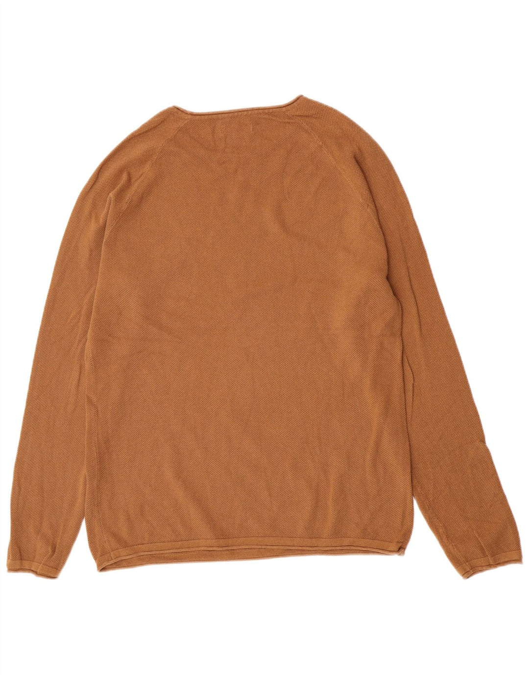 Jack & Jones herre sweater med rund hals, stor brun bomuld