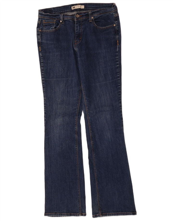 LEVI'S Dame 515 Bootcut Jeans US 10 Large W32 L32 Blå Bomuld