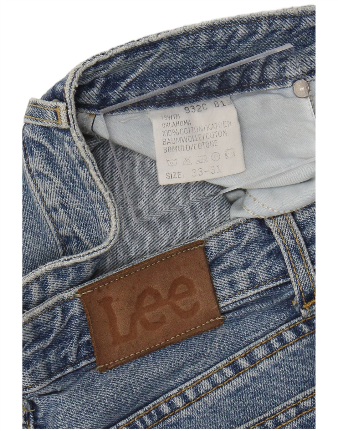 LEE Herre Oklahoma Tapered Jeans W33 L27 Blå Bomuld