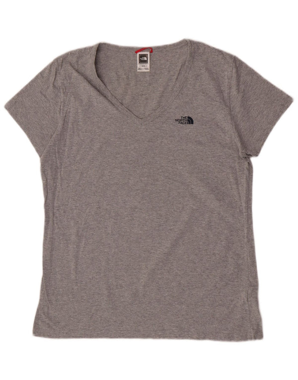 The North Face Dame T-Shirt Top UK 18 XL Grå Bomuld
