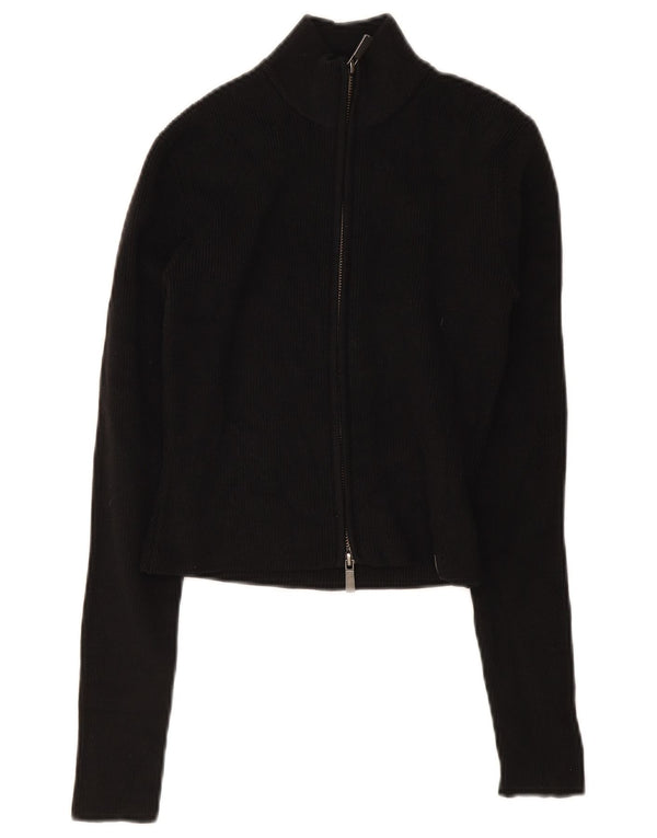 Dickies Womens Crop Cardigan Sweater UK 4 XS Sort