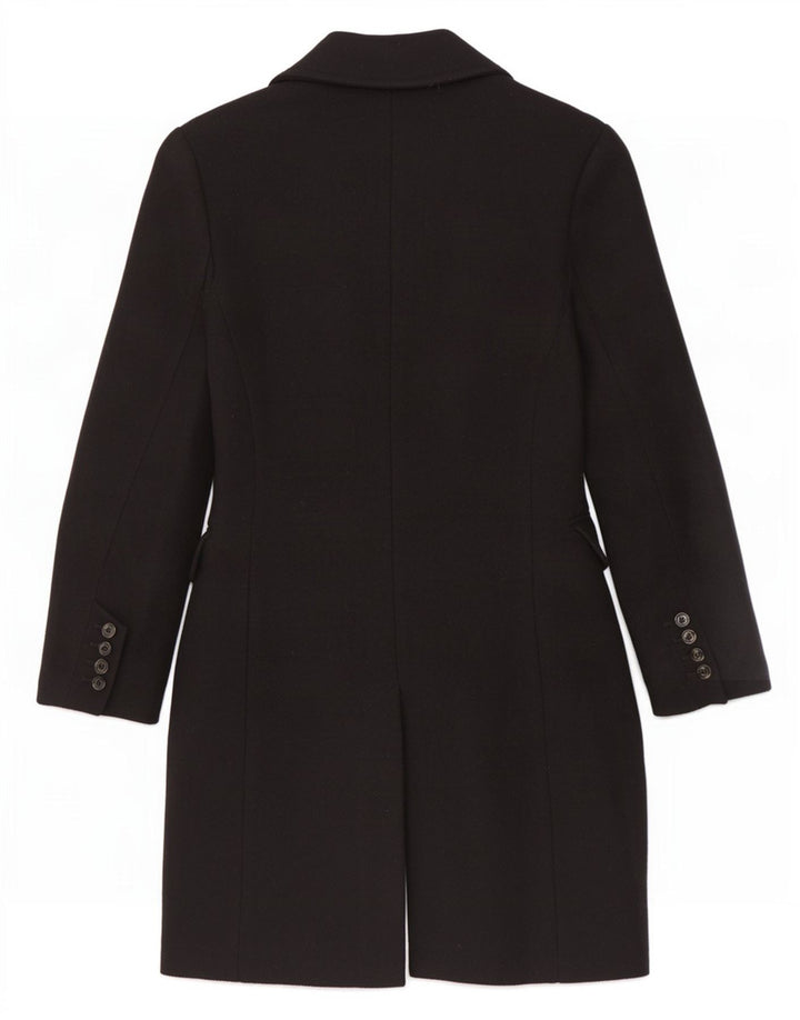 Zara Dame Overfrakke UK 6 XS Sort Viscose