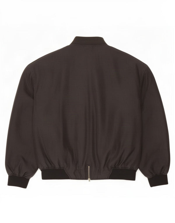 Monza Herre Bomber Jacket UK 40 Large Black Silk