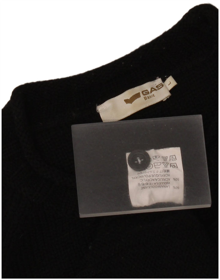 Gas Herre Crew Neck Jumper Sweater Stor Sort Uld
