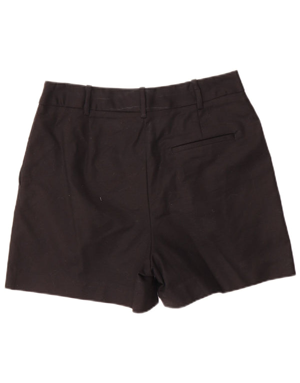Zara Womens Pegged Chino Shorts Medium W28 Sort Bomuld
