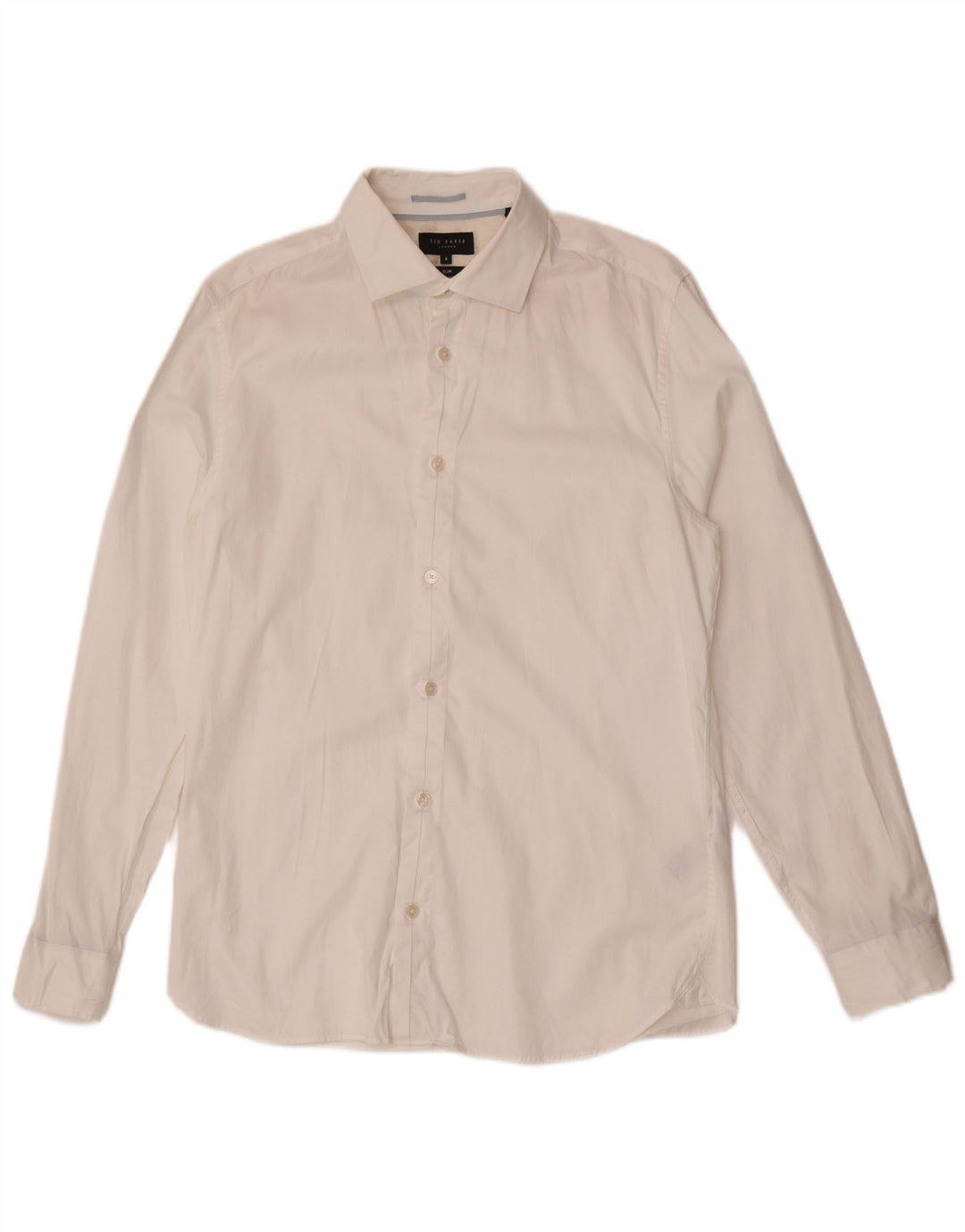 Ted Baker Herre Slim Fit skjorte str. 4 Stor hvid bomuld