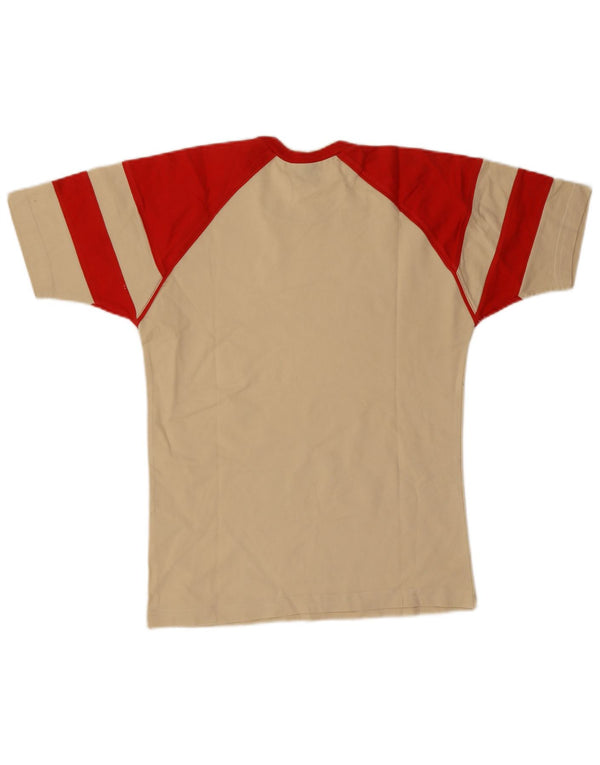 Champion Boys Grafisk T-Shirt Top 11-12 år Beige Colourblock Bomuld