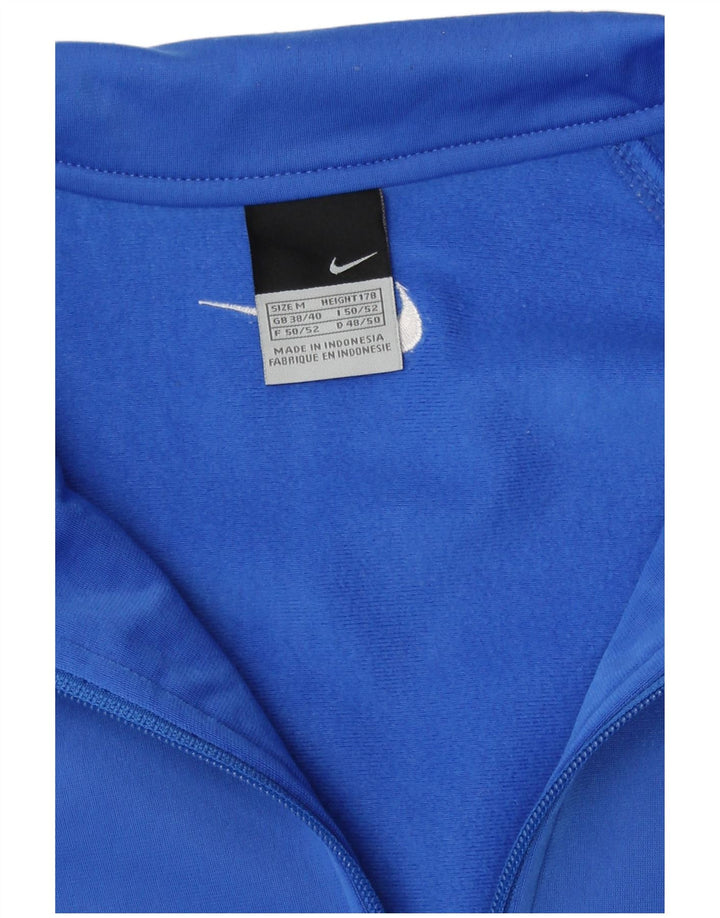Nike træningsdragt topjakke til mænd UK 38/40 Medium Blue Colourblock Polyester