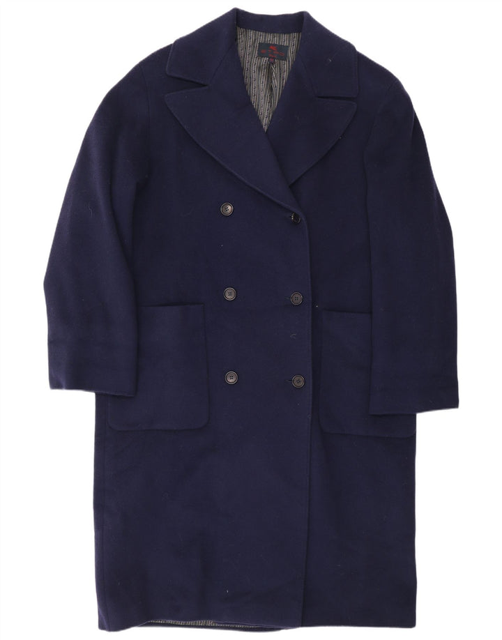 Etro herre dobbeltradet frakke UK 42 XL marineblå uld