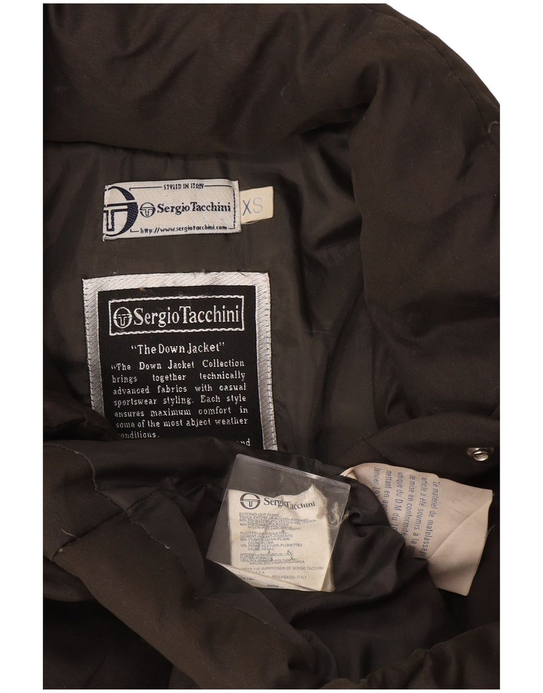 Sergio Tacchini Dame Longline Polstret Frakke UK 6 XS Grøn Polyester