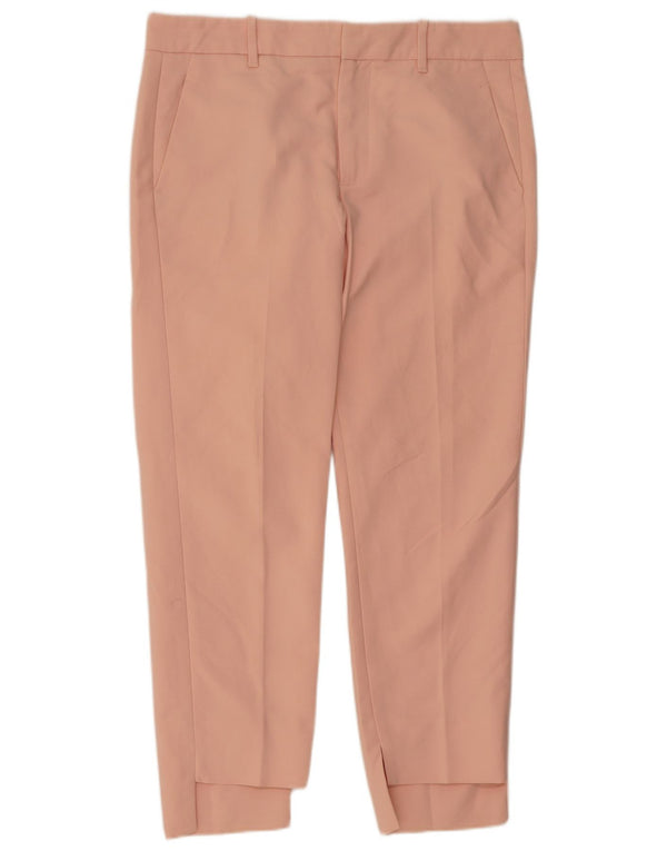 Zara Dame Crop Chino Bukser EU 36 XS W26 L25 Pink Bomuld