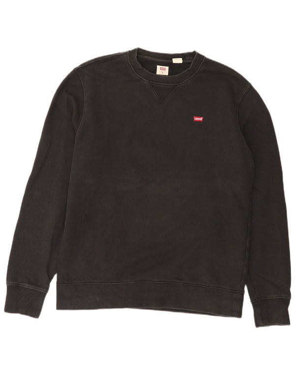 Levi's Herre Standard Sweatshirt Jumper Medium Sort Bomuld