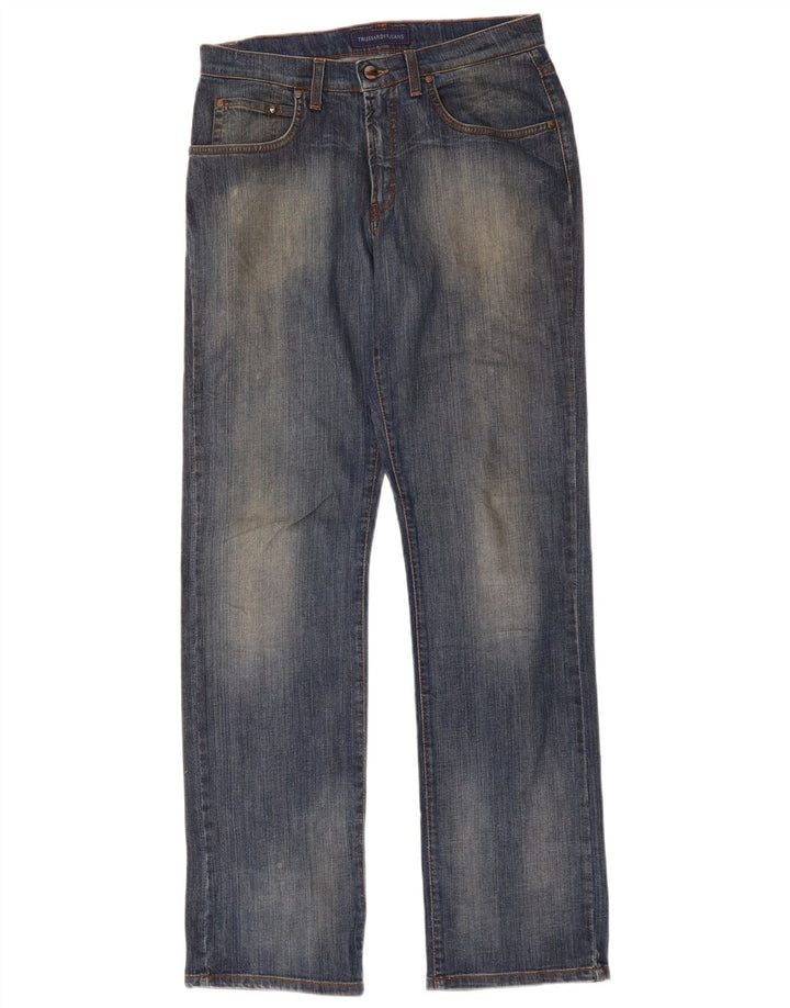 Trussardi Straight Jeans til mænd W32 L34 blå bomuld